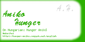 aniko hunger business card